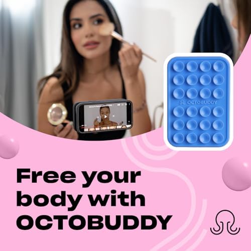 Ultimate Stability Turquoise Silicone Suction Phone Holder – Hands-Free Mount for i Phone & Android – Compact 2.6″ x 3.9″ Design – Elevate Your Selfies and Videos with Superior Grip and Versatile Functionality – Essential Content Creation Accessory for Effortless Capturing and Live Streaming