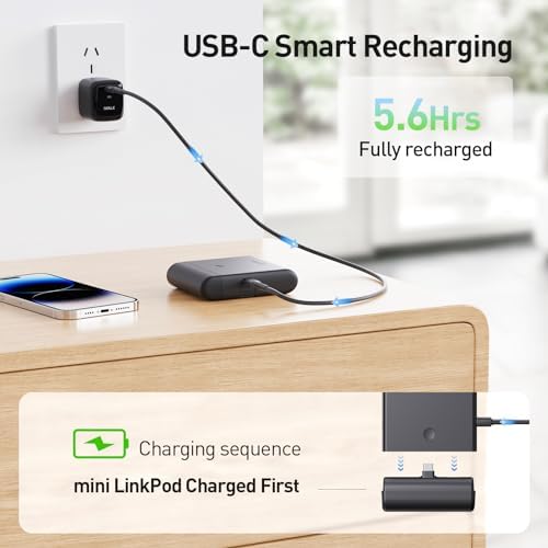 i WALK 13500 m Ah USB-C Portable Charger – Ultra-Fast Charging Power Bank for i Phone 16/15/16 Plus/16 Pro Max, i Pad & More – Lightweight Battery Pack in Stylish Pink for On-the-Go Convenience and Enhanced Device Compatibility
