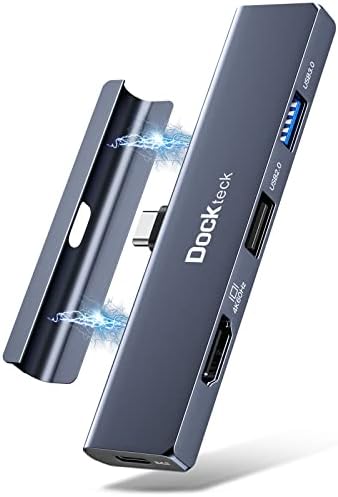 Elevate Your Connectivity: Dockteck 7-in-1 USB C Hub with 4 K 60 Hz HDMI, Lightning-Fast Ethernet, and Advanced Power Delivery – Perfect for Mac Book Air/Pro M1 2020, i Pad Pro 2021, and i Pad mini 6 for Seamless Multitasking and Superior Performance