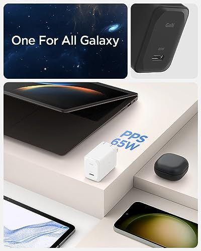 Experience Unmatched Charging Efficiency with Spigen Ga N III 452 45 W Dual USB-C Wall Charger – Portable Fast Charging Adapter for i Phone, Samsung Galaxy, and Pixel Devices – Compact Foldable Design for Ultimate Convenience