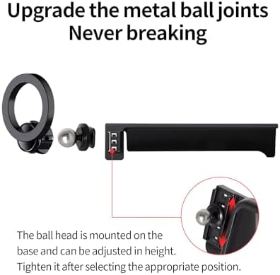 Premium BMW Phone Holder for 2014-2021 2 Series, 2012-2018 3 Series & 2014-2020 4 Series – 360° Rotating Magnetic Mount with Mag Safe Compatibility for Hands-Free Navigation and Modern Aesthetics – Secure Clip Design for Easy Installation and Enhanced Driving Safety