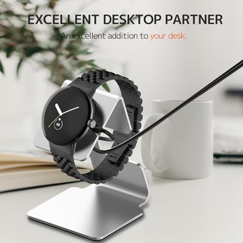 Upgrade Your Google Pixel Watch Charging with the Ninki Aluminum Dock – Rapid, Stylish, and Secure Nightstand Organizer for Series 2 & 3 Smartwatches, Perfect for Effortless Maintenance and Elegant Décor