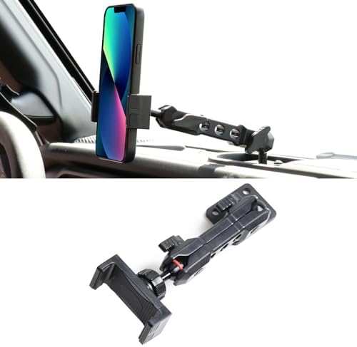 2024-2025 Jeep Wrangler JL Magnetic Phone Mount – Adjustable 360° Dashboard Cradle for Secure Navigation and Hands-Free Use – Sleek Black Finish for Enhanced Interior Style – Quick Installation for Optimal Driving Safety and Convenience