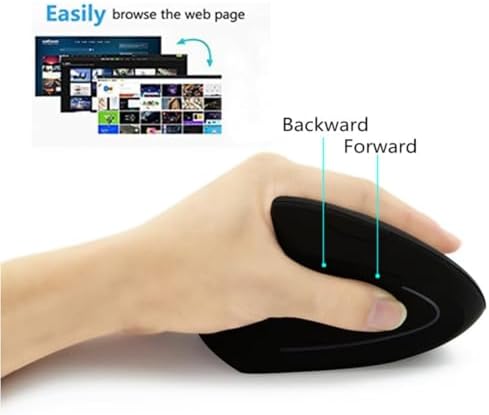 Ergonomic Left-Handed Wireless Mouse – Sleek Pink 2.4 GHz Vertical Design with Customizable DPI, Quiet Click, and 6 Buttons for Enhanced Comfort and Productivity on Laptops and Desktops