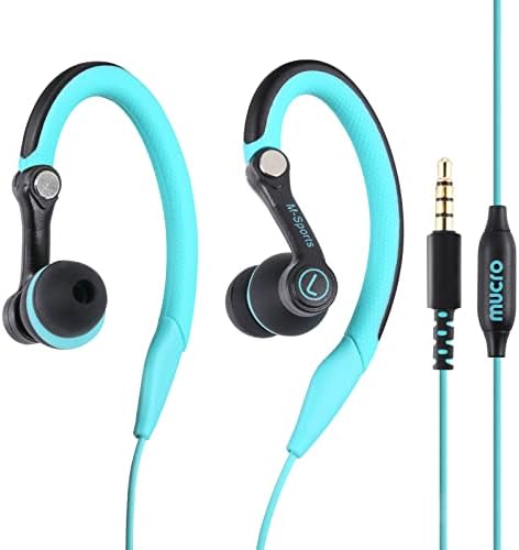 Sweatproof Wired Earbuds with Over-Ear Hooks – High-Performance Sport Headphones for Gym, Running & Jogging – 3.5 mm Jack Compatible – Enhanced Sound Quality & Secure Fit for Active Lifestyles