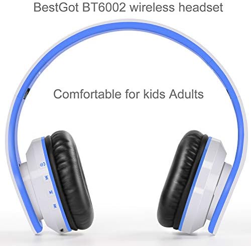 Kid-Friendly Bluetooth Headphones BT6002 – Volume-Limited Wireless Headset for Safe Listening – Foldable Design with 60-Hour Battery Life – Ideal for School, Tablets, PCs & TV – Stylish Black and Blue Finish for Comfort and Durability