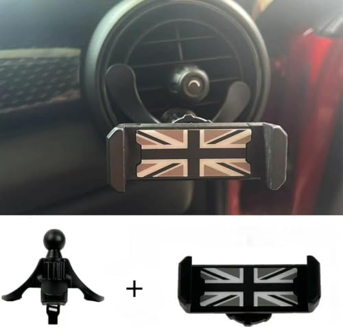 Union Jack-Themed Air Vent Smartphone Holder for Mini Cooper R-Series – Stylish, Secure 360-Degree Rotating Car Cradle with Universal Compatibility for Enhanced Driving Safety and Hands-Free Navigation