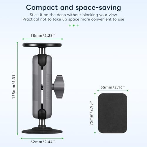 FANAUE SC-03 T9 Magnetic Car Mount for RAM B Size Ball Head – Ultimate Smartphone Dashboard & Windshield Holder for 4.7-7.5 Inch Devices – Unmatched Stability, 360-Degree Flexibility, and Instant Access for Enhanced Driving Safety