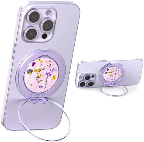 typecase Folding Phone Stand: Foldable Smartphone Holder for Desk – Ultra Thin Adjustable Kickstand – Magnetic Phone Grip Home Desk Accessories Compatible with Phone Tablets – Enhanced Compatibility and Speed