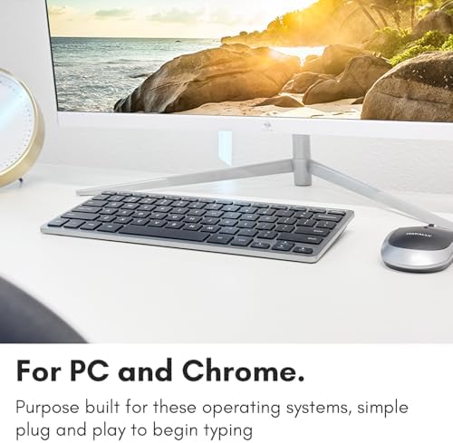 Elevate Your Typing Experience with the Macally Compact Wireless Keyboard – Ergonomic Mini USB Solution for Laptops, PCs, Tablets & Smart TVs – Unmatched Comfort & Enhanced Compatibility for Productive Workdays
