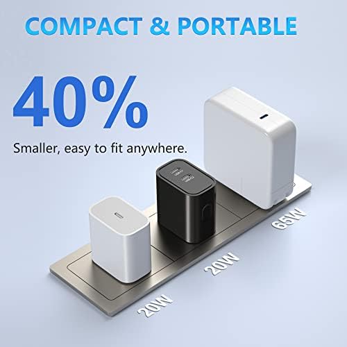 Costyle i Phone 15 & 16 Dual USB-C Charger Block – 20 W Fast Charging Wall Plug with 2 x 6 FT Type-C Cables for Maximum Compatibility – Efficient Power Adapter for i Phone 15 Pro Max & i Pad Pro – Compact Design for On-the-Go Charging Solutions