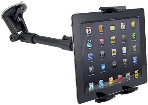 Versatile ARKON Long Arm Windshield Tablet Holder – Secure Suction Mount for i Pad, Samsung, Google Tablets – Adjustable Arm for Enhanced Visibility – Hands-Free Driving Solution for Navigation Enthusiasts – Ideal for Extended Dashboards