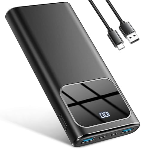 10000 m Ah Portable Power Bank with PD15 W Fast Charging – Versatile 4 Outputs & 3 Inputs, Built-in Type-C & USB-A, Ideal for i Phone 16/15 Pro/Max & Samsung S22/S21 – Ultimate Travel Companion for On-the-Go Charging Solutions