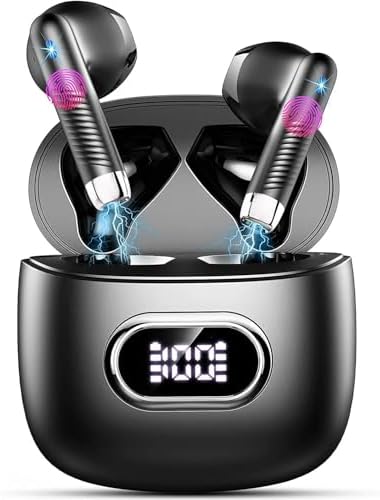 Elevate Your Sound Experience with Premium Bluetooth 5.3 Wireless Earbuds – IPX4 Waterproof, 42-Hour Extended Battery Life, and Superior Noise-Cancellation for Uninterrupted Clarity – Seamlessly Compatible with i Phone, Android, and Laptops for Ultimate Versatility and Comfort