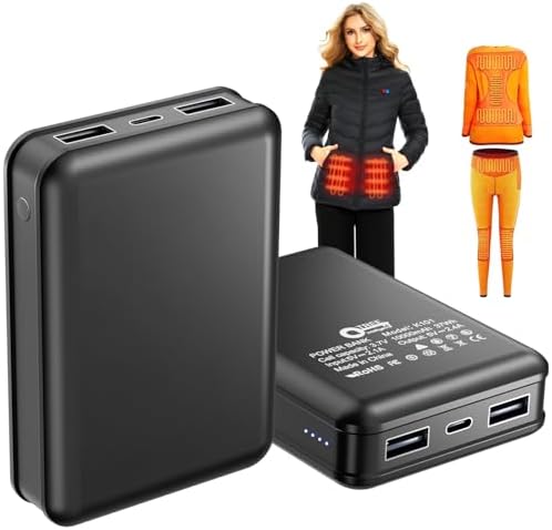 Ultimate 10,000 m Ah Dual USB Power Bank for Heated Clothing – Fast Charging Portable Battery Pack for Jackets, Vests, and More – Stay Warm and Connected Anywhere!