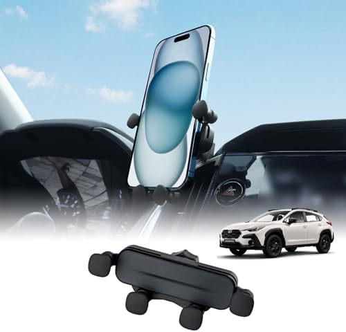 KUNGKIC Premium Rotating Smartphone Mount for 2023-2025 Subaru Crosstrek | Universal Car Cradle for 3.5-5.5 Inch Devices | Stylish Aluminum Design for Enhanced Interior | Hands-Free Navigation and Calls Made Easy | Quick Installation with Superior Grip Stability