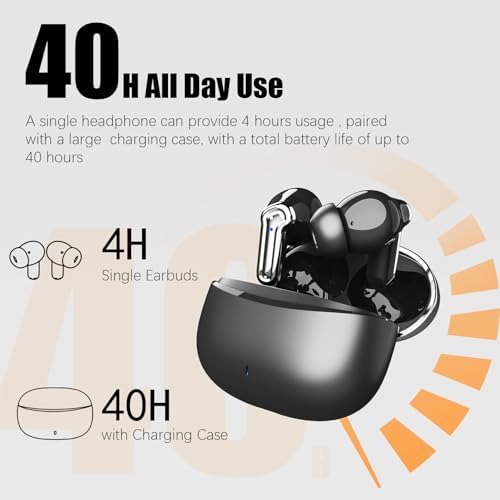 Elevate Your Audio Experience with Premium Bluetooth Wireless Earbuds for Samsung S25 Ultra, S24, S23, S22, S21 & i Phone 16 Series – Unmatched Hi-Fi Stereo Sound, Advanced Noise Cancellation, Touch Control, 40-Hour Playtime, and Crystal-Clear Call Microphone for Ultimate Listening Flexibility