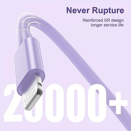 10 ft Apple MFi Certified Lightning to USB Cable – 2 Pack Long Durable i Phone Charger for Fast Charging – Compatible with i Phone 14/13/12/11/Pro/Max/X/XS/XR – Enhanced Flexibility and Performance for Home or Travel