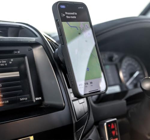Experience Ultimate Stability with the Quad Lock Suction Car Phone Holder – Precision Engineered for i Phone, Galaxy, Pixel, and Universal Adapters – Effortless Hands-Free Navigation and 360-Degree Viewing Flexibility – Sleek Dashboard and Windshield Mount for Enhanced Driving Safety and Convenience