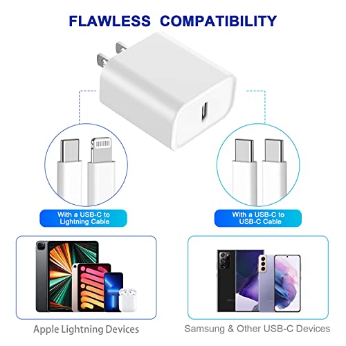 Ultimate 3-Pack USB-C Fast Charger for i Phone 16/15 – 20 W Power Delivery Quick Charge Adapter for i Pad Pro, Air Pods & More – Compact, Reliable & Safe Charging Solution for Home, Office, and Travel