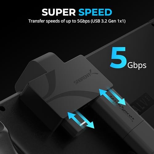 SABRENT USB-C M.2 2230 NVMe SSD Enclosure – Achieve 10 Gbps Transfer Speeds with UASP & Trim Support for Seamless Data Management on Windows, mac OS & Linux – Compact, High-Performance Storage Solution for Tech Professionals and Enthusiasts