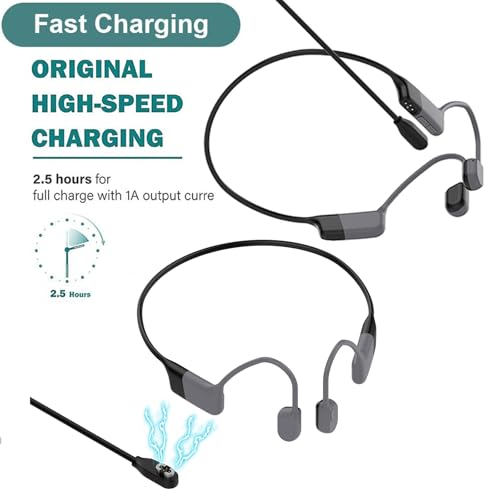 Charger Compatible for SHOKZ OpenSwim Pro S710 Open-Ear Headphones Charging Cable, 3.3FT Replacement Magnetic USB Cable Cord for SHOKZ OpenSwim Pro, Durable Portable Charger (Black&Black) – Enhanced Compatibility and Speed