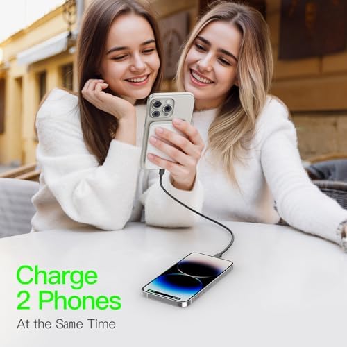 2025 Magnetic 15 W Slim Power Bank for i Phone – 5000 m Ah Magsafe Battery Pack with 20 W Fast Charging, Wireless Charger with LED Display for i Phone 12/13/14/15/16 Series – Ultimate Portability and Enhanced Charging Efficiency