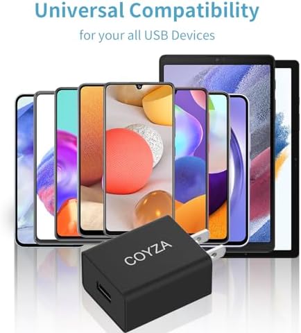 Elevate Your Charging Efficiency with 18 W Quick Charge 3.0 USB Wall Charger Duo & 26.6 FT Type C Cable – Perfect Fast Charging Solution for Samsung Galaxy A Series and Travel Needs, Compact Dual Plug Adapters for Home & On-the-Go Power