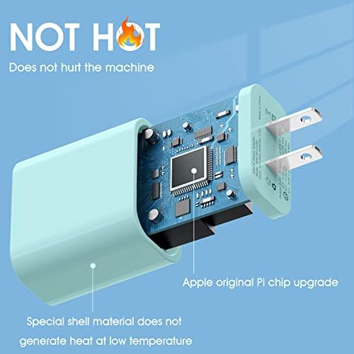 i GENJUN 4 Pack USB C Fast Charger Block – 20 W Power Delivery 3.0 Wall Adapter for i Phone 16/15/14, Galaxy & Pixel – Portable Type C Power Adapter for Air Pods Pro – Compact Travel Essential with Superior Speed and Compatibility