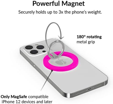 Transform Your i Phone 16, 15, 14, 13, 12 with VELVET CAVIAR’s Amethyst Purple Leopard Mag Safe-Compatible Grip – Stylish Magnetic Ring Holder & Adjustable Stand for Effortless Hands-Free Viewing, Secure Texting, and Enhanced Usability – Elevate Your Mobile Experience with Durable, Lightweight, and Customizable Accessory