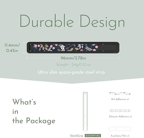 Sleek Strip Ultra-Thin Phone Grip & Kickstand – Lightweight Finger Holder for i Phone & Android – Customizable Loop Design with Dual Viewing Angles – Pocket-Friendly, Strong Adhesive, and Stylish Color Options for Enhanced Mobile Experience