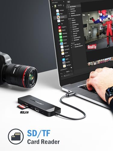 Lemorele 10-in-1 USB C Hub Adapter for Mac Book Pro & Air – Ultimate Multiport Solution with 4 K HDMI, Gigabit Ethernet, 100 W Power Delivery & Fast USB 3.0 Transfer – Perfect for Windows, i Pad & More – Unmatched Connectivity & Speed for Professionals