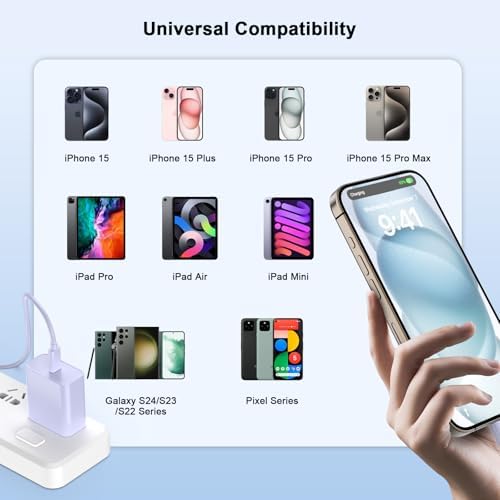Power Up Your i Phone 16/15: 10 FT Fast Charging Cable Duo with 20 W USB-C Wall Chargers – Ultimate Connectivity for Your i Phone 16 Plus, Pro, Max, and 15 Series – Extended Reach and Rapid Charge Efficiency for On-the-Go Power Solutions