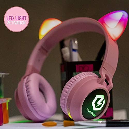 Kid-Friendly Bluetooth Headphones with LED Lights – Safe 85 d B Volume Limit for Young Ears, Foldable Design for Travel Ease, Micro SD Card Playback, Integrated Mic for Calls – Perfect Wireless Audio for Kids’ Adventures and Learning