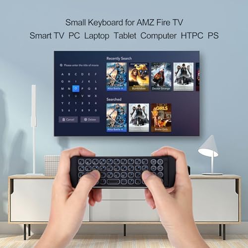 Experience Unmatched Control with the i Pazz Port Mini Bluetooth Keyboard – Portable Handheld QWERTY Design with Backlit Keys for Effortless Navigation on Fire TV Stick 4 K Max, HTPC, and IPTV – Rechargeable and Ergonomically Crafted for Ultimate Comfort and Compatibility