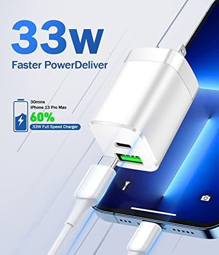 Dual-Port 20 W USB-C Wall Charger – 2 Pack Fast Charging Adapter for i Phone 15/14 & Apple Watch Series 8/7/SE – Compact Travel Power Plug with Smart Charging Technology for Enhanced Device Compatibility and Speed