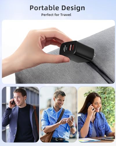 40 W Dual PD Fast Charging 4-Port USB C Charger Block Duo – Universal Compatibility for i Phone 16-11 Pro Max & Samsung Devices – Efficient Multi-Device Power Adapter for Home, Office, and Travel Use