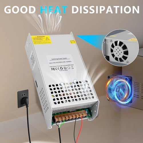 High-Efficiency 600 W 24 V AC to DC Power Supply – 25 A Versatile Switching Adapter for LED Strips, Motors, CCTV Systems, and 3 D Printers – Durable and Reliable Performance for All Your Power Needs