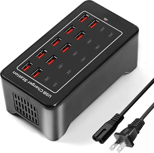 150 W USB C Charging Hub Station with 30 Ports – Fast Multiport Desktop Charger for i Phone 16/15/14/13/12/11, i Pad, and Samsung Galaxy S23/S22 – Optimal Device Compatibility & Safety Features for Efficient Charging Solutions