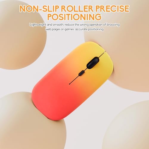 Seamless Productivity with 3 Pack Rosy Glow Red Wireless Bluetooth Mouse – Rechargeable, Silent, and Slim Dual Mode Mice for Laptop, Desktop, i Pad, and Mac – Perfect for On-the-Go Professionals and Students