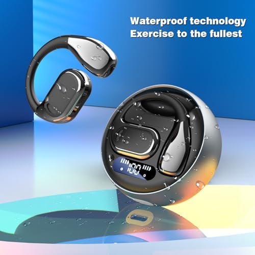 Revolutionary AI Translation Earbuds with Bluetooth 5.4 – Instant Multilingual Communication, Superior Immersive Audio Experience, and IPX4 Waterproof Protection for Active Lifestyles – Ergonomically Designed Over-Ear Fit with LED Connectivity Display – Your Essential Companion for Travel, Fitness, and Work Activities