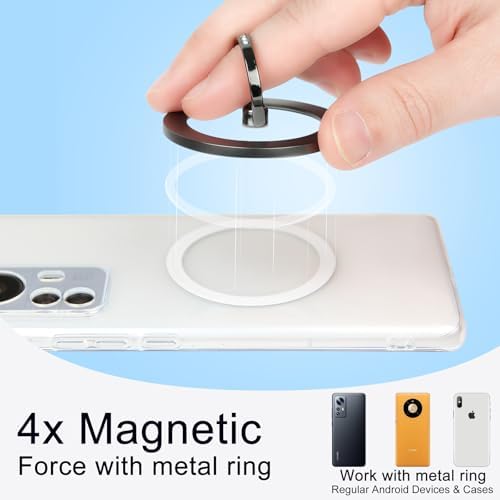 Experience Unmatched Elegance and Functionality with the EI Sonador Magnetic Phone Grip – Premium Transparent Gold Diamond Ring Holder for i Phone 14 Plus, 13, 12 Pro Max & Mini – Ideal for Effortless Selfies and Hands-Free Use, Enhanced Mag Safe Compatibility, Lightweight Removable Design for Ultimate Convenience