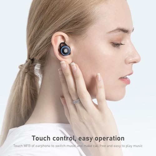 Nillkin TW004 Bluetooth 5.0 Wireless Earbuds – Superior IPX5 Waterproof In-Ear Headphones with Advanced CVC Noise Cancelling Technology for Unmatched Sound Clarity, Ergonomically Designed for Ultimate Comfort, Complete with Portable Charging Case for All-Day Audio Enjoyment