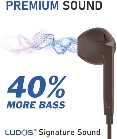 LUDOS FEROX USB-C Earbuds – Premium Wired Headphones for i Phone 16 & Samsung Galaxy Series, Featuring Exceptional Audio Clarity & Deep Bass, Ergonomically Designed for All-Day Comfort, Tangle-Free Cable for Streamlined Use, Supported by an Impressive 5-Year Warranty, Eye-Catching Vibrant Green Finish – Elevate Your Sound Experience for Music Lovers and Gamers Alike