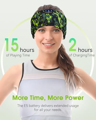 MUSICOZY Bluetooth 5.4 Sleep Headband – Ultra-Thin Stereo Earbuds for Uninterrupted Comfort and Performance, Sweat-Resistant for Active Lifestyles & Serenity (White Red) – Elevate Your Audio Experience with Innovative Design and Superior Sound Quality