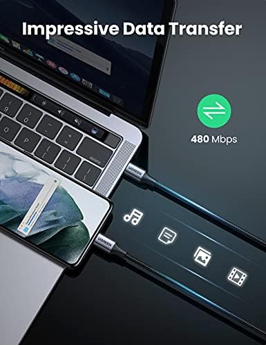 UGREEN 10 FT USB C to USB C Cable 2-Pack – 60 W Fast Charging Nylon Braided Power Cord for i Phone 16/15, Galaxy S24/S23/S22, Pixel 8/7, Mac Book Air/Pro, Dell XPS, i Pad Pro/Mini/Air, Nintendo Switch, Steam Deck – Ultimate Durability & Versatile Connectivity