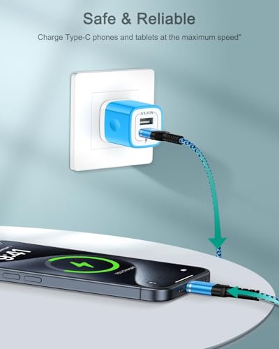 [6FT 5-Pack]USB A to USB C Cable, 60W USB Type C Fast Charging Cord, USB C Cable Compatible with iPhone 16e/16Pro/15/15Pro, Galaxy S24 Ultra, S24+, S23, Z Fold6, Google Pixel 9 Pro XL/9 Pro/9, Switch – Enhanced Compatibility and Speed