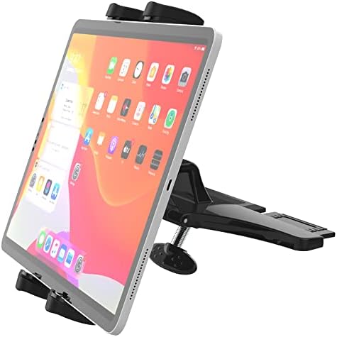 Universal 360° Rotating Car Tablet Holder with CD Slot Mount – Securely Fits 4-13″ Devices Including i Pad Pro and Galaxy Z Fold – Transform Your Vehicle into an Entertainment Hub with Effortless Installation and Enhanced Stability for Work and Leisure