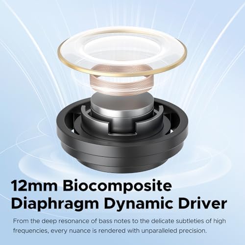 Affordable Sound PEATS Clear Wireless Earbuds – Bluetooth 5.3 Headphones with 12 mm Drivers for Deep Bass, Enhanced Call Clarity with Dual Mic and ENC, Gaming Mode for Low Latency, 40-Hour Playtime, IPX4 Water Resistance, Custom EQ via App for Tailored Audio Experience