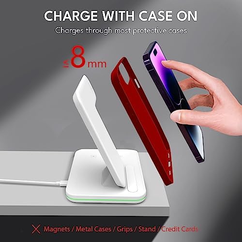 Ultimate 3-in-1 Wireless Charging Station Dock – 24 W Fast Qi Charger for i Phone 16/15/14/13/12/11/X, Samsung, Huawei, Xiaomi & More – Streamlined Charging for Apple Watch 10/9/8/7/6 & Air Pods 3/2/1 – Sleek Design for Home/Office Use, Enhanced Compatibility & Efficiency